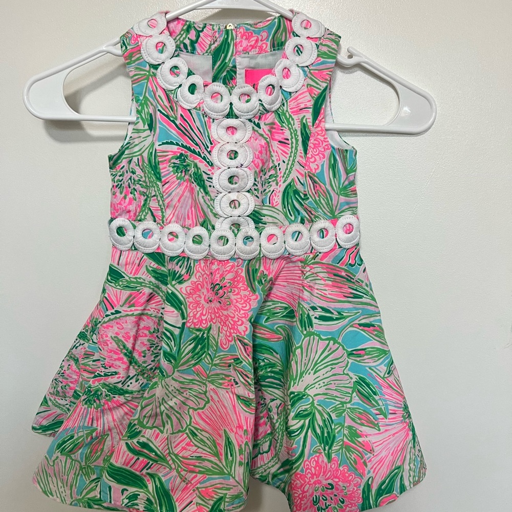 Lilly Pulitzer Pink Floral Print Dress 3T